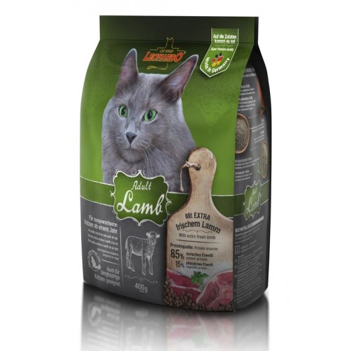 غذای خشک لئوناردو مخصوص گربه حساس و بدغذا (بره و برنچ)/ 400 گرم/  LEONARDO ADULT LAMB