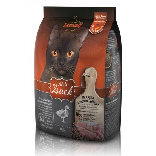 غذای خشک لئوناردو مخصوص گربه حساس و بدغذا (اردک و برنچ)/ 400 گرم/ LEONARDO Adult Duck