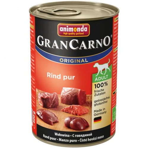 كنسرو گوشت گوساله مخصوص سگهای بالغ/ 400 گرمی/ Animonda GranCarno Beef pur