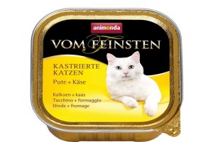 کنسرو بوقلمون و پنیر Vom Feinsten مخصوص گربه عقیم شده/ 100 گرمی