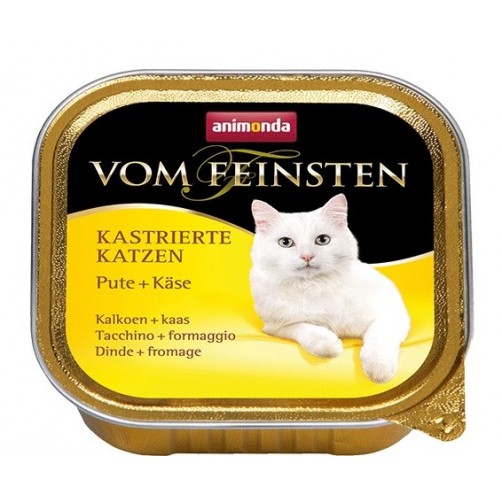 کنسرو بوقلمون و پنیر Vom Feinsten مخصوص گربه عقیم شده/ 100 گرمی