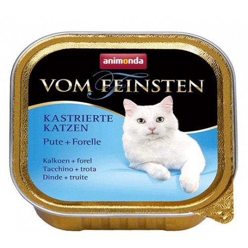 کنسرو بوقلمون و ماهی قزل آلا Vom Feinsten مخصوص گربه عقیم شده