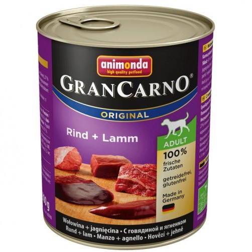 كنسرو گوشت بره و گوساله مخصوص سگهای بالغ/ 800 گرمی/  Animonda GranCarno Beef + Lamb