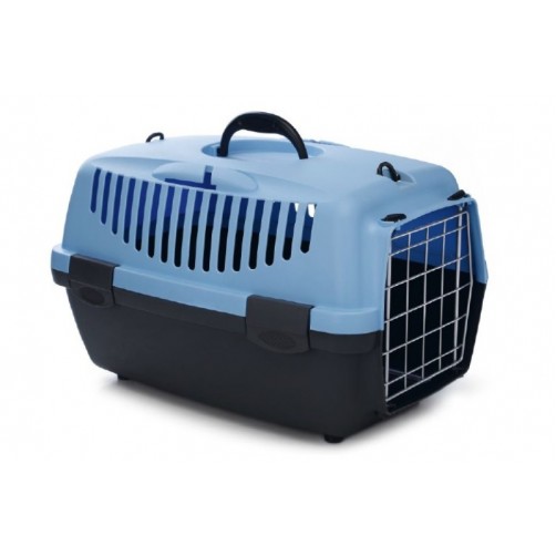 باکس حمل  Gulliver 1 با درب فلزی مخصوص سگ و گربه/ آبی-طوسی
