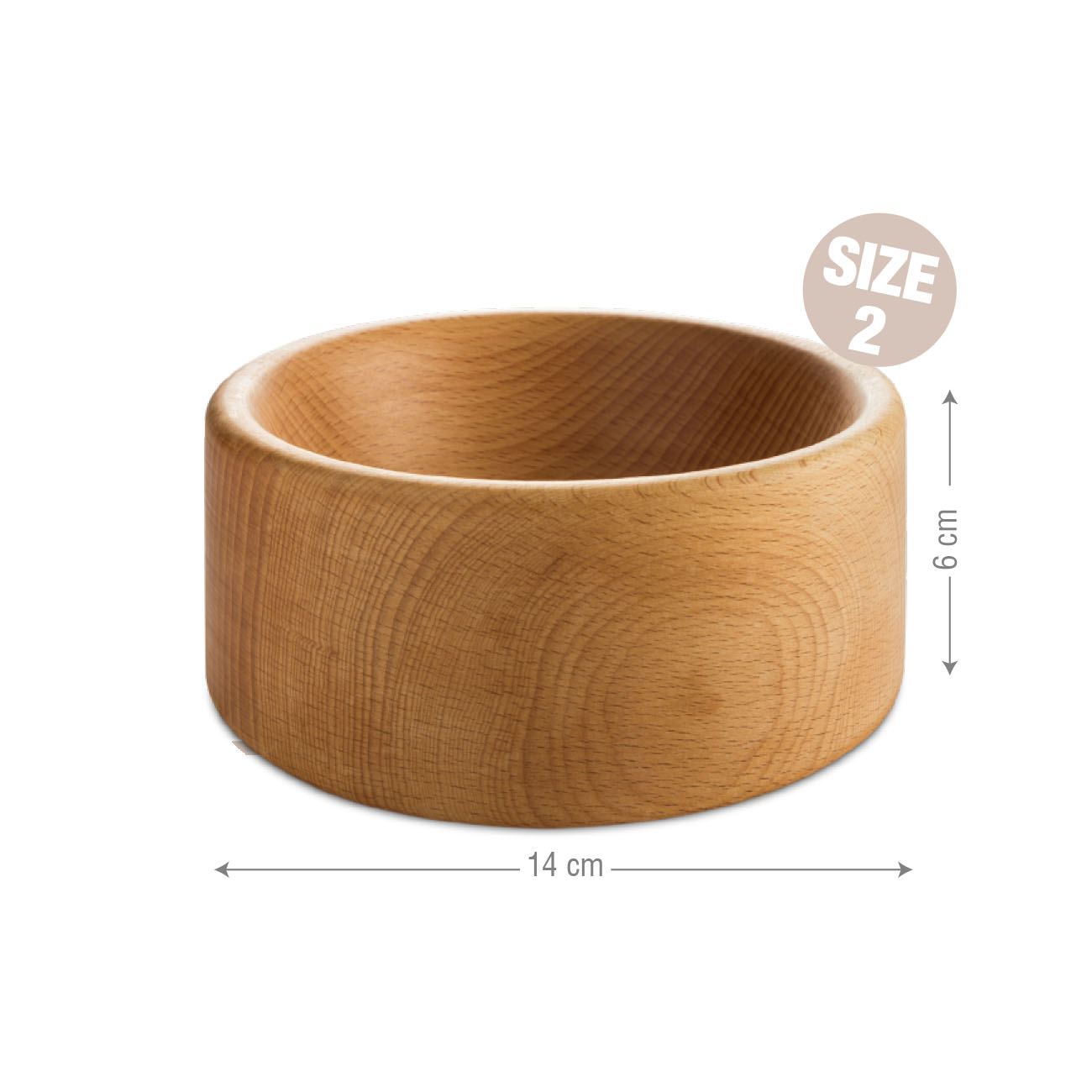 ظرف غذای چوبی سگ‌‌های کوچک و گربه سایز 2